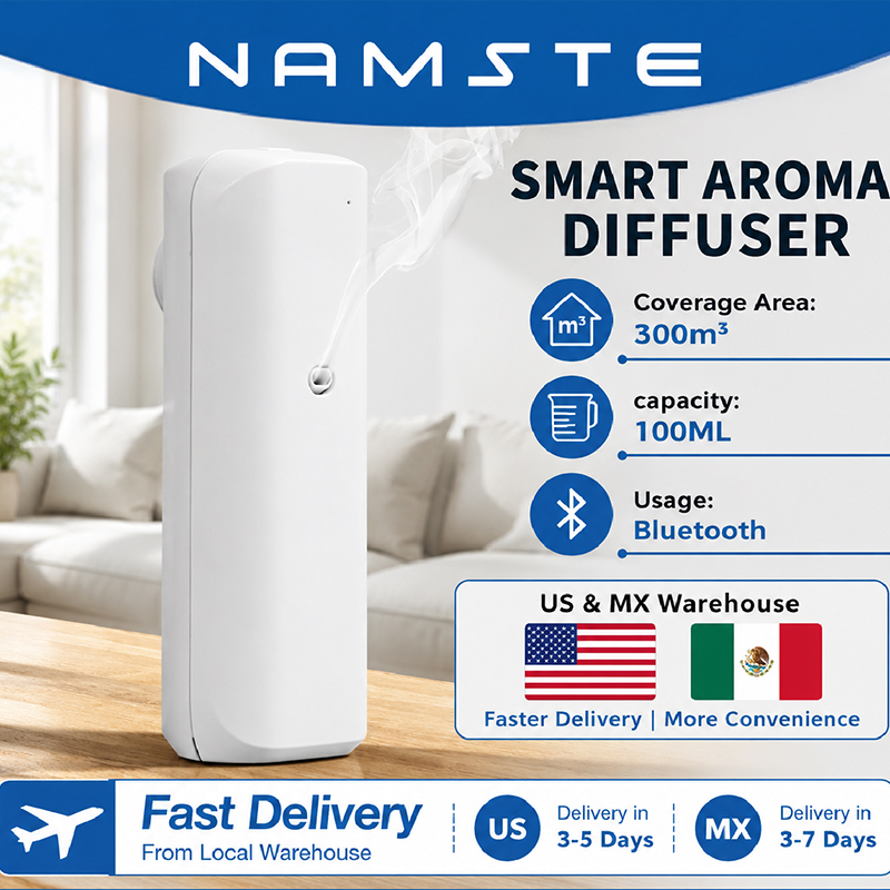 Home Fragrance Oud - NAMSTE Aromatischer Öldiffusor Bluetooth Duftdiffusor Steckdosen-Aromaöldiffusor