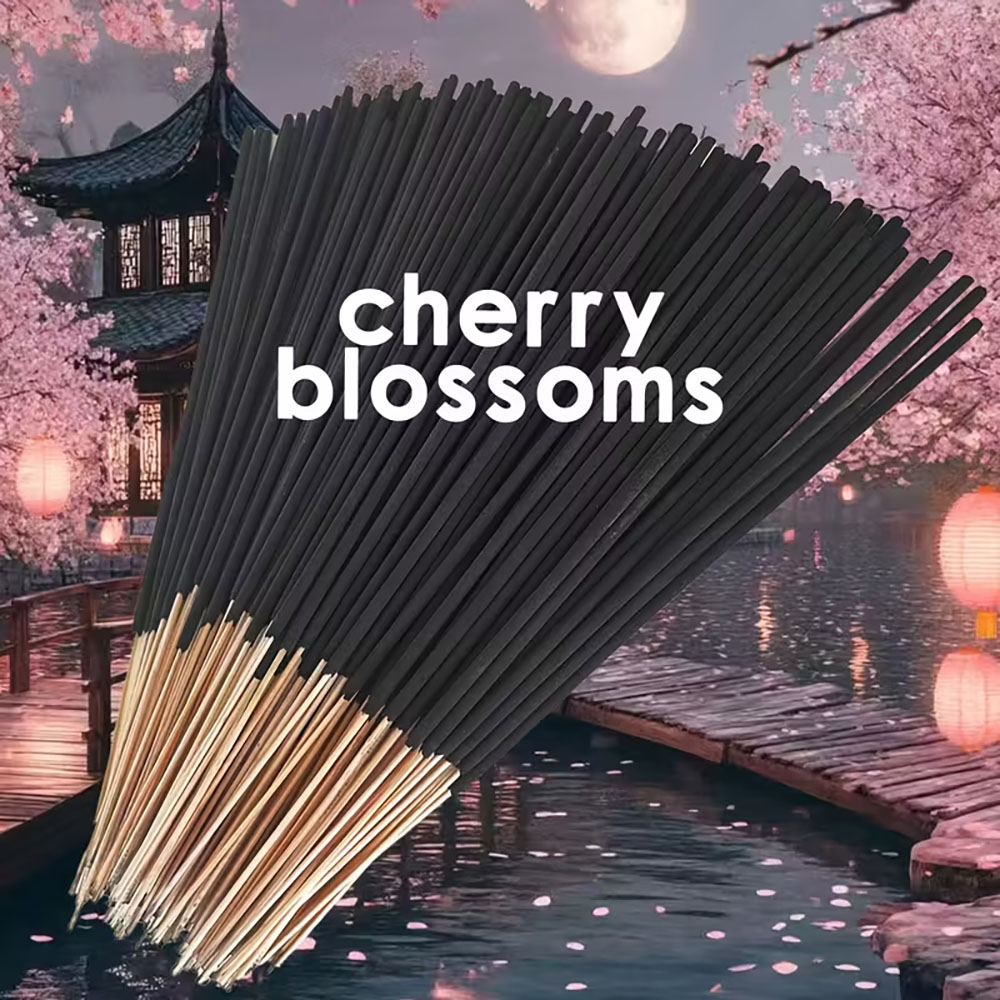Home Fragrance Non Toxic - 25/55/75/100 Stück japanische Räucherstäbchen mit Kirschblüten-Duft,